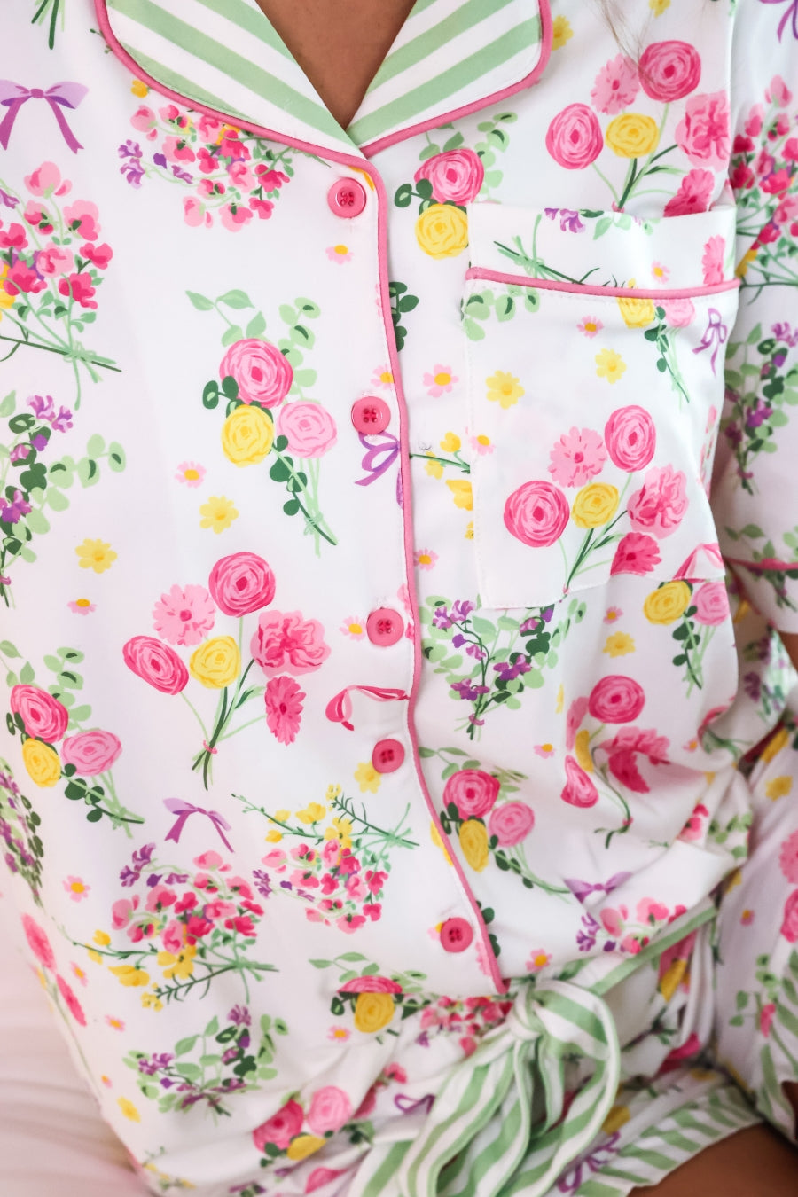 PREORDER- Timeless Petals Ruffle Pajama Set