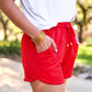 PREORDER- Solid Red Everyday Shorts