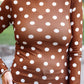 PREORDER- Kate Mesh Top- Chocolate Polka Dot
