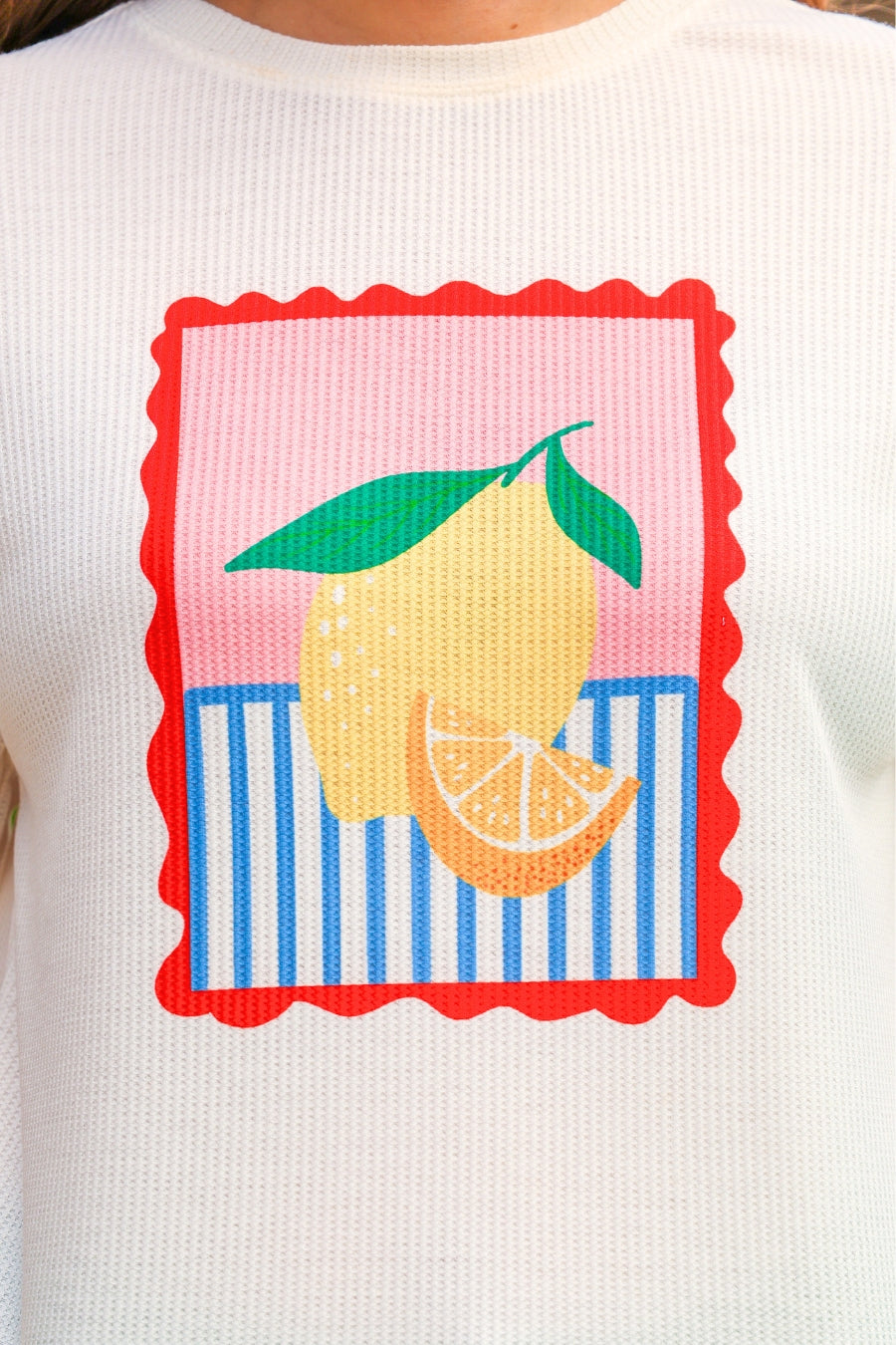 Weekend Waffle Tee- Lemon