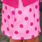 PREORDER- Printed Terry Skort Set- Pink/Magenta Polka Dot