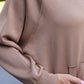 PREORDER- Kayla Luxe Hooded Quarter Zip Pullover- Mocha