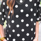 PREORDER- Emma Mesh Tee- After Dark Polka Dot