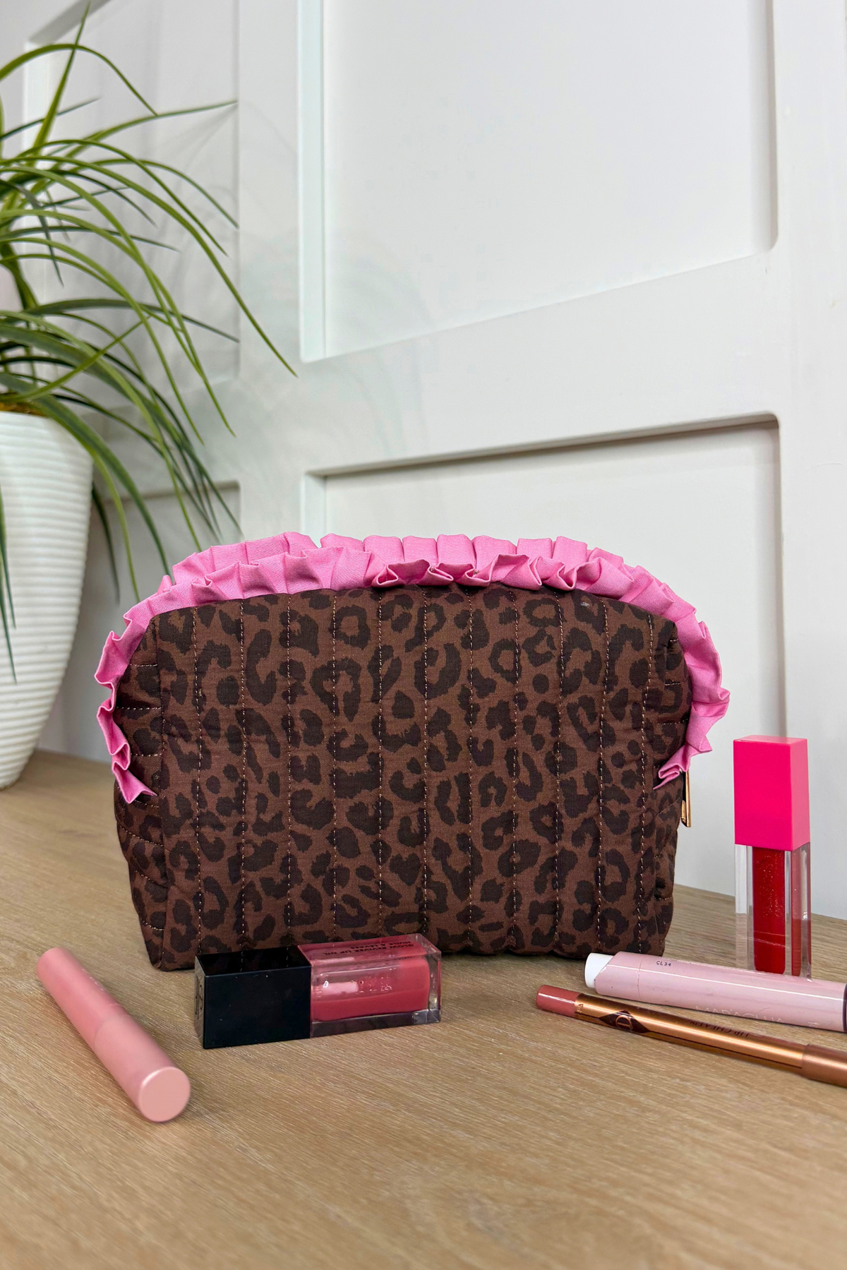 PREORDER- Coco Leopard Ruffle Bag