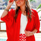 PREORDER- Sutton Button Up Top- Red