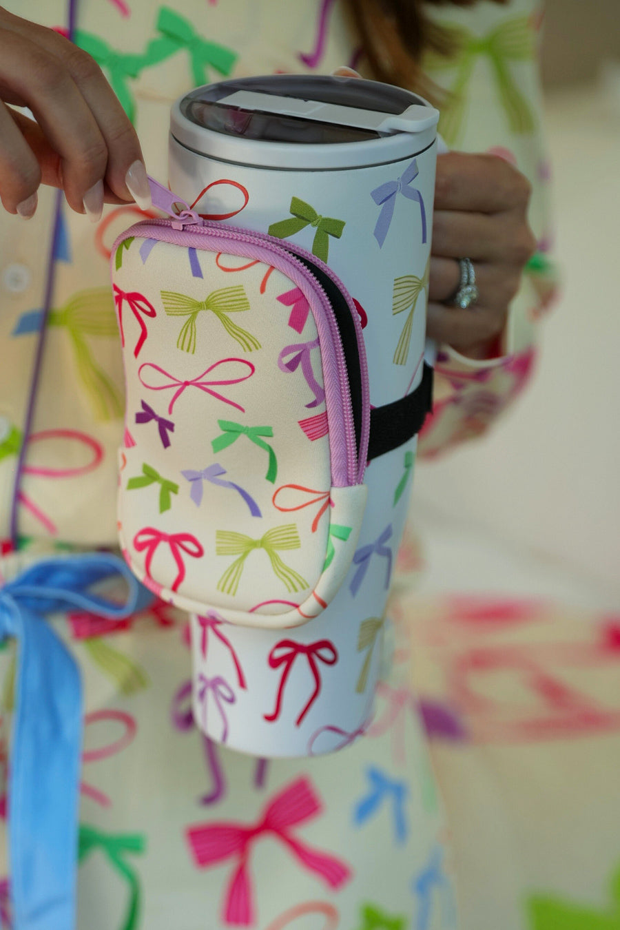 Tumbler Zip Pouch- Daylight Bow