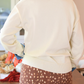 PREORDER- Denim Trim Knit Sweater- Cream