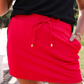 Solid Red Skort