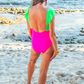 Laying Poolside Color Block Swimsuit - Jess Lea Wholesale