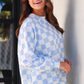 PREORDER- Riley French Terry Pullover- Blue Checkered