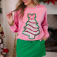 Foil Bow Christmas Treat Luxe Pullover