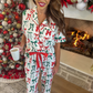 PREORDER- Midnight Bow Christmas Edition Ruffle Pajama Set