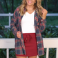 PREORDER Lola Flannel Tunic Top- Navy