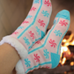 Cozy Cabin Socks- Whimsy Peppermints