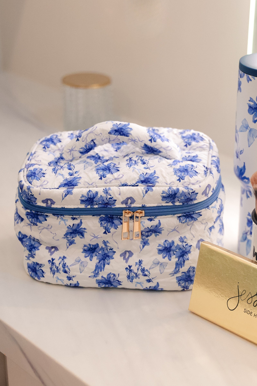 Jetsetter Quilted Bag- Blue Blossom