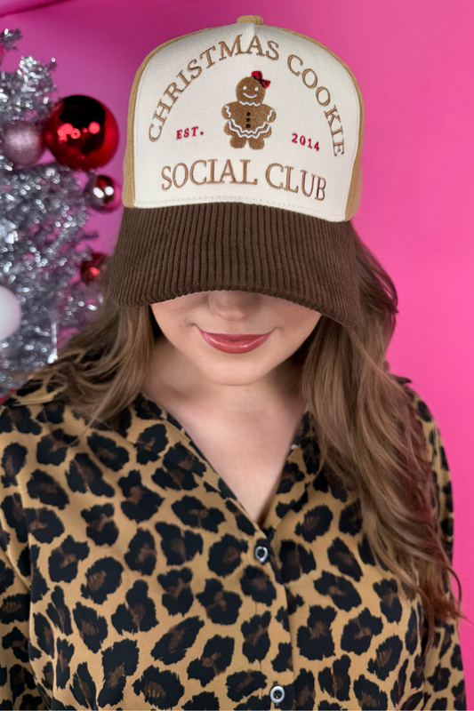 PREORDER-Christmas Cookie Social Club Corduroy Hat