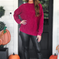 PREORDER Alexis Corded Vintage Pullover - Maroon