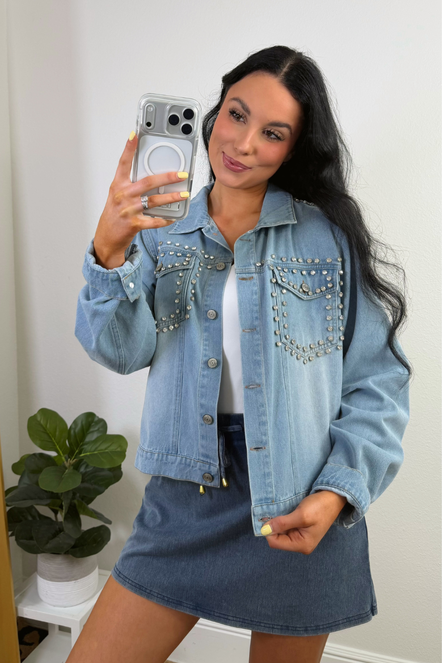 Stella Rhinestone Denim Jacket