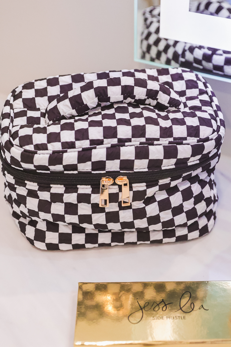 Jetsetter Quilted Bag- Checkerboard Checkered