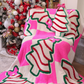 PREORDER- Checkered Bow Christmas Treat Blanket