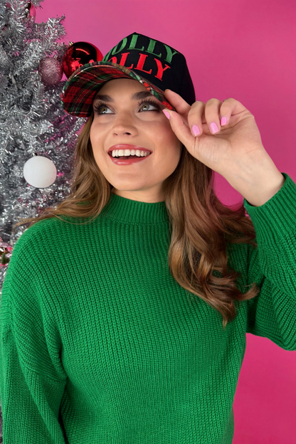 PREORDER- Holly Jolly Plaid Hat
