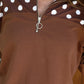 PREORDER- Mia Printed Pullover- Chocolate Polka Dot