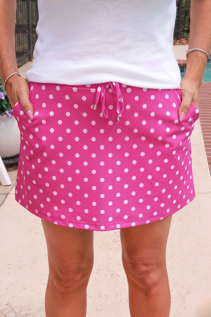 Pink Polka Dot Skort