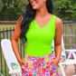 Haven V-Neck Bodysuit- Lime