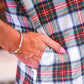 PREORDER- Cassidy Dress- White Christmas Plaid