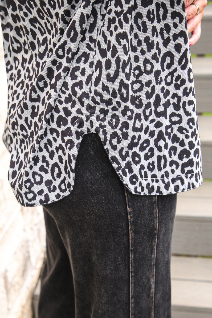 PREORDER- Refined Denim Leopard Shacket