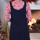 PREORDER-Rory Ribbed Jumper Dress- Navy