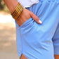 Solid Dusty Blue Everyday Shorts