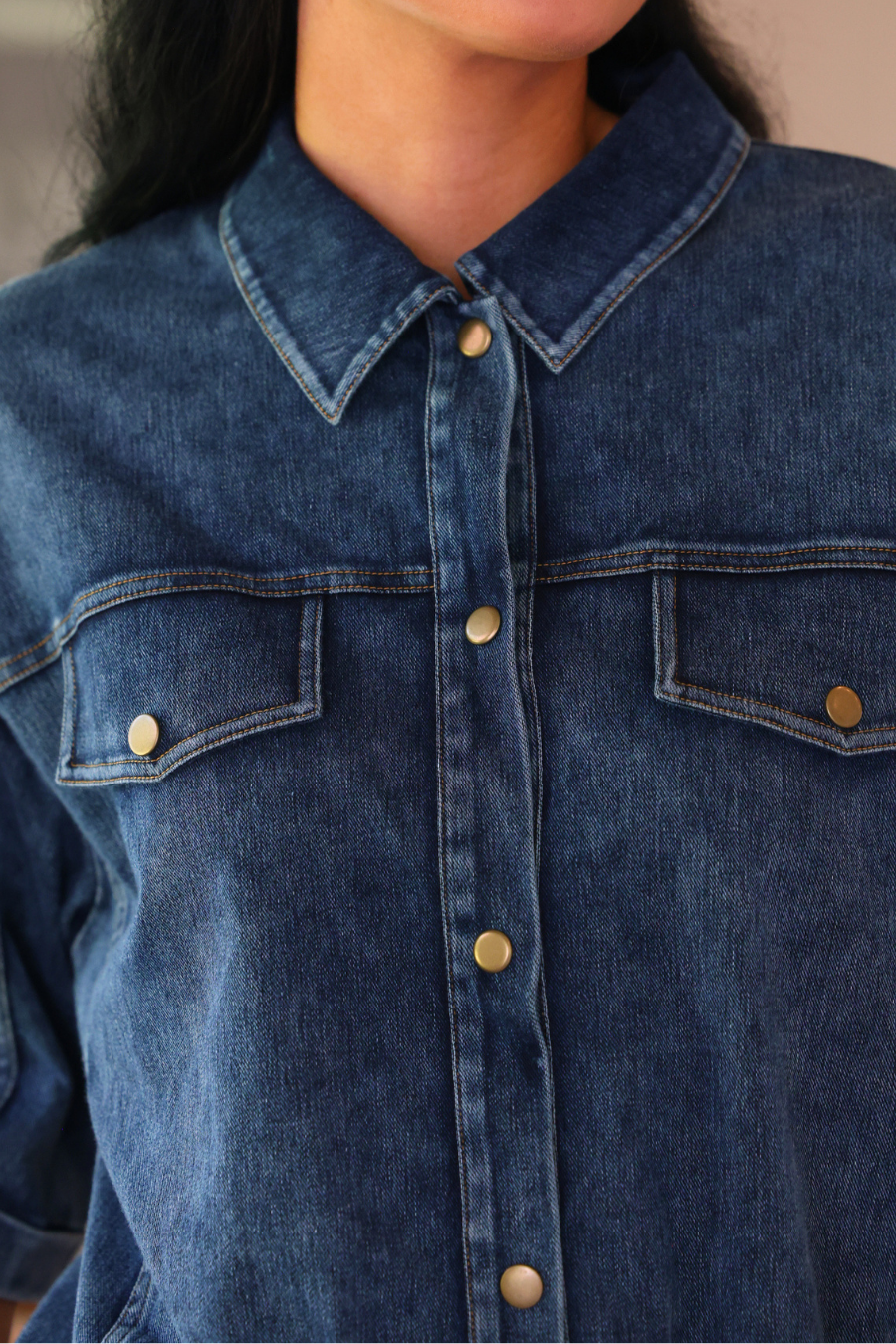 PREORDER- Refined Denim Bomber Jacket- Light Wash