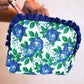 Caroline Floral Quilted Ruffle Bag