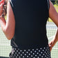 Everyday Polo Tank- After Dark Polka Dot