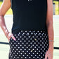 Everyday Polo Tank- After Dark Polka Dot