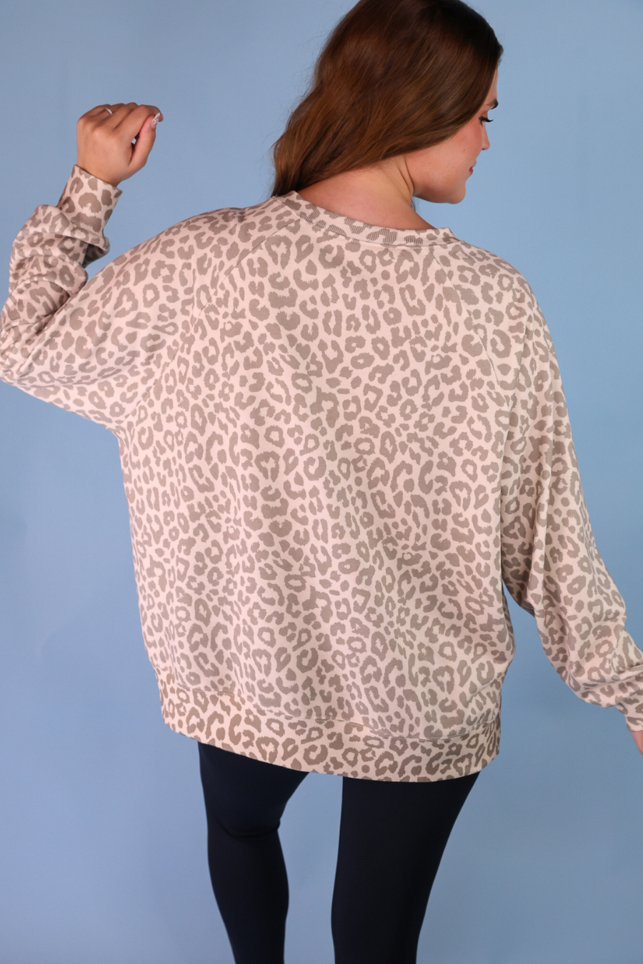 PREORDER- Riley French Terry Pullover- Bella Leopard
