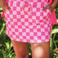 Bubblegum Checkered Skort