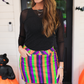 PREORDER Spooky Nova Striped Denim Skirt