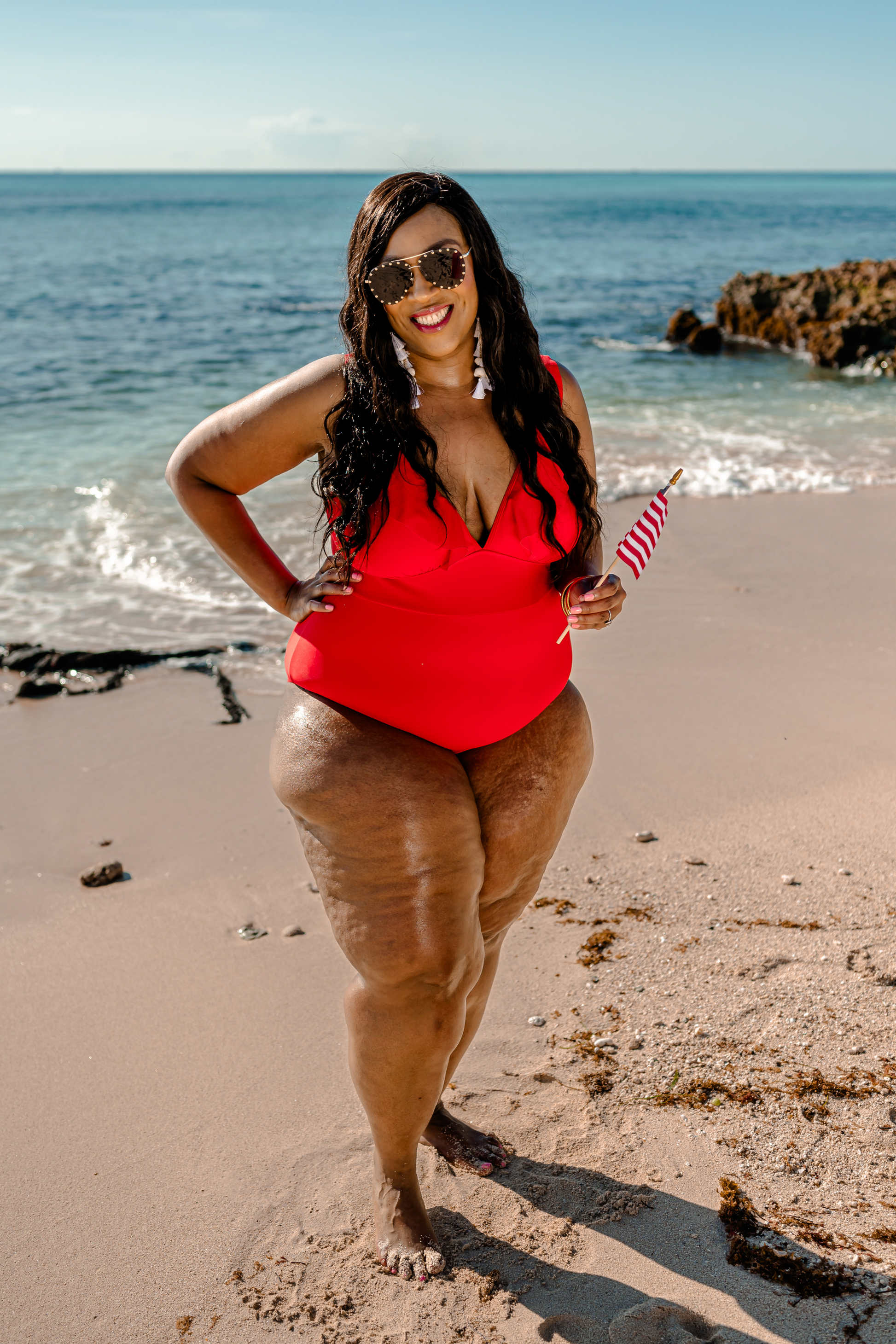 Red Hot Ruffle One Piece Swimsuit - Jess Lea Wholesale
