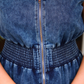 Refined Denim Zipper Dress- Light Wash
