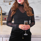 PREORDER- Keigan Mesh Top- Black Glitter