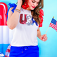 USA Sequin Patch Top