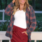 PREORDER Well Loved Ribbed Skort, Burgundy