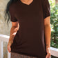 PREORDER- Jess Lea Basic Tee- Chocolate