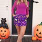 Mallory Mesh Glitter Top, Magenta