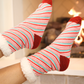 Cozy Cabin Socks- Candy Cane Stripes