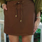 PREORDER- Solid Chocolate Skort