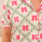 PREORDER- Pretty Lattice Bow Ruffle Pajama Set