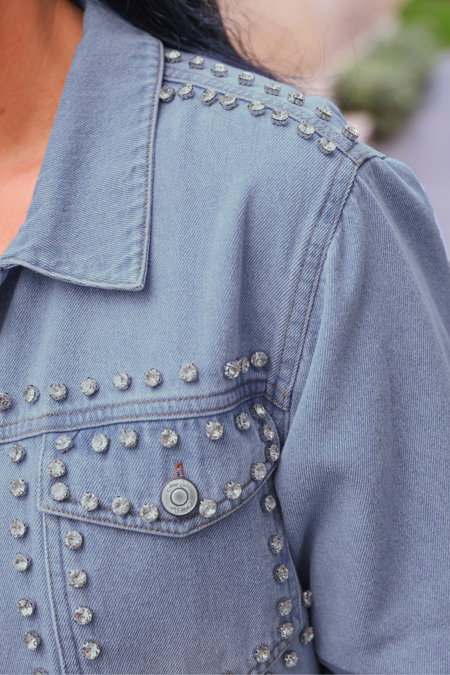 Stella Rhinestone Denim Jacket